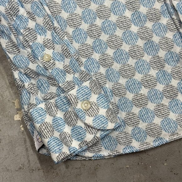 Altemflower Dress Shirt Made in Italy Linen Cotton Long Sleeve Textured 42 Large - Picture 4 of 10